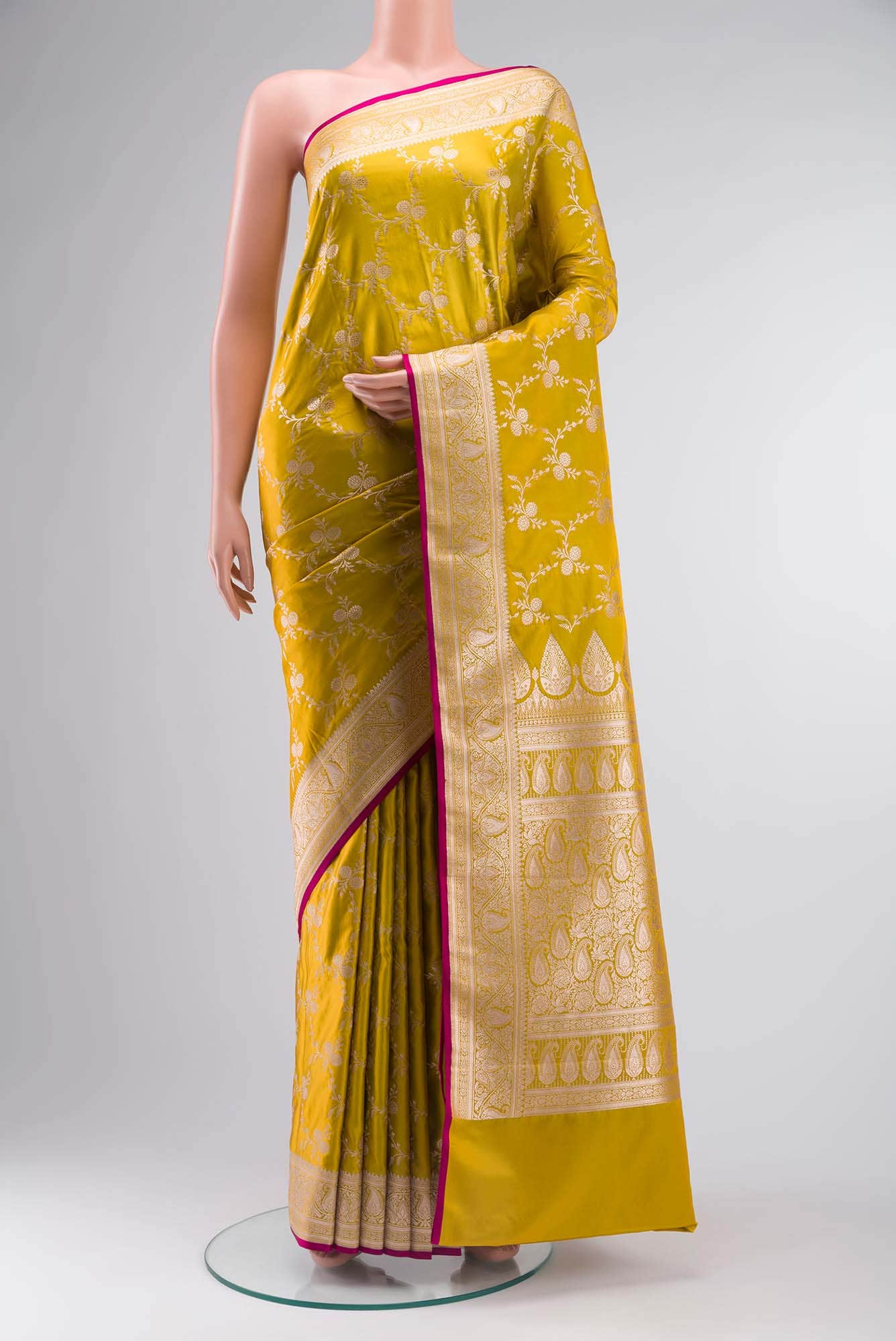Green Blended Banarasi Silk Saree