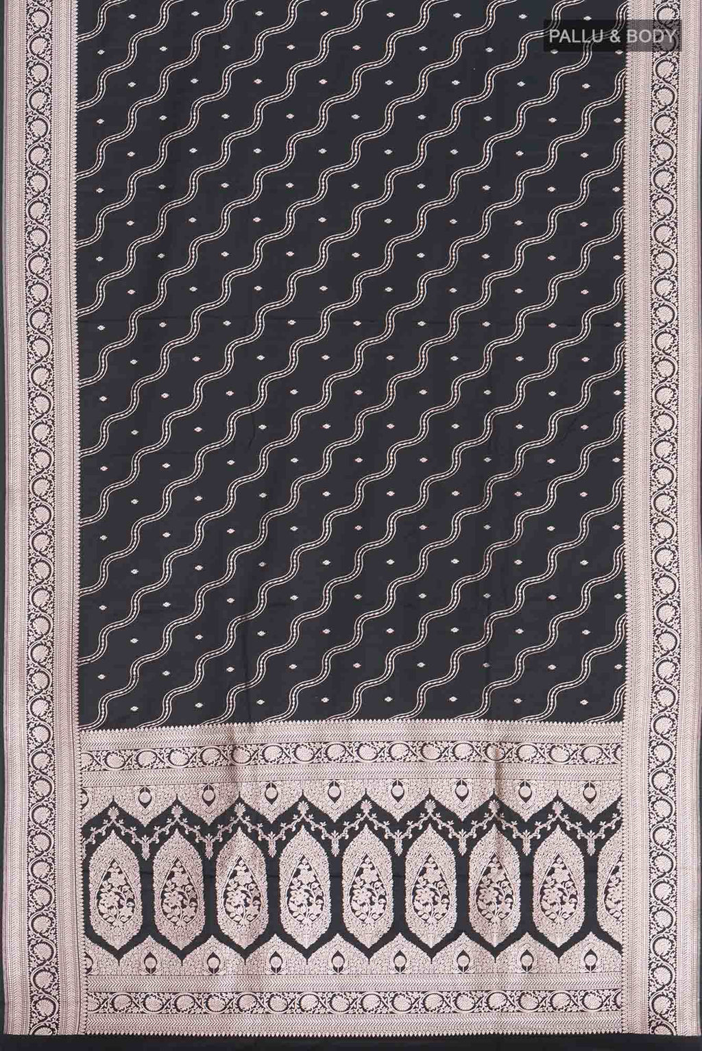Black Blended Banarasi Silk Saree