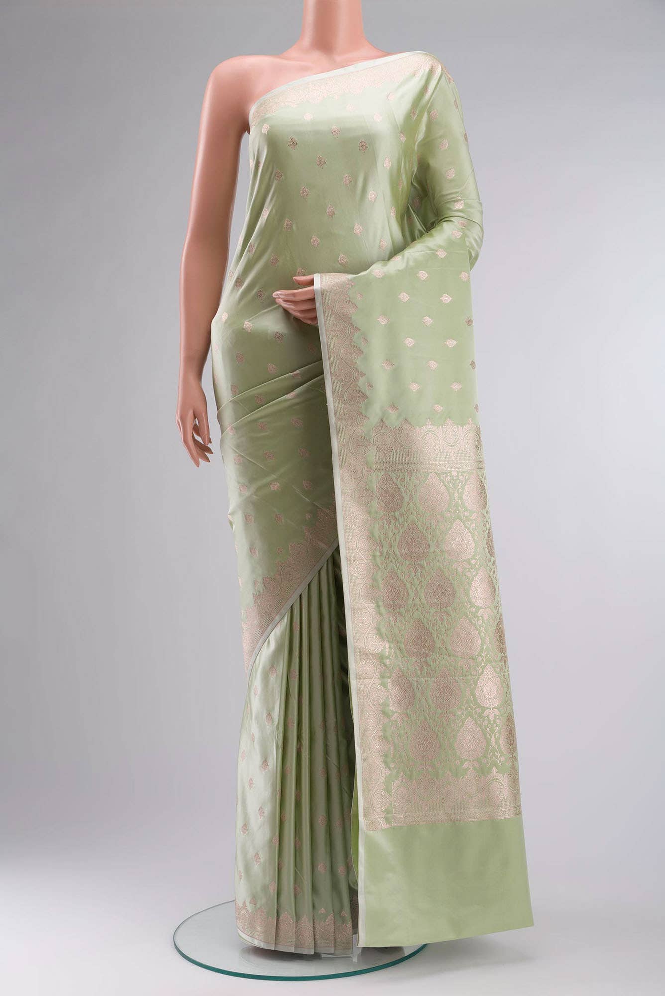 Green Blended Banarasi Silk Saree