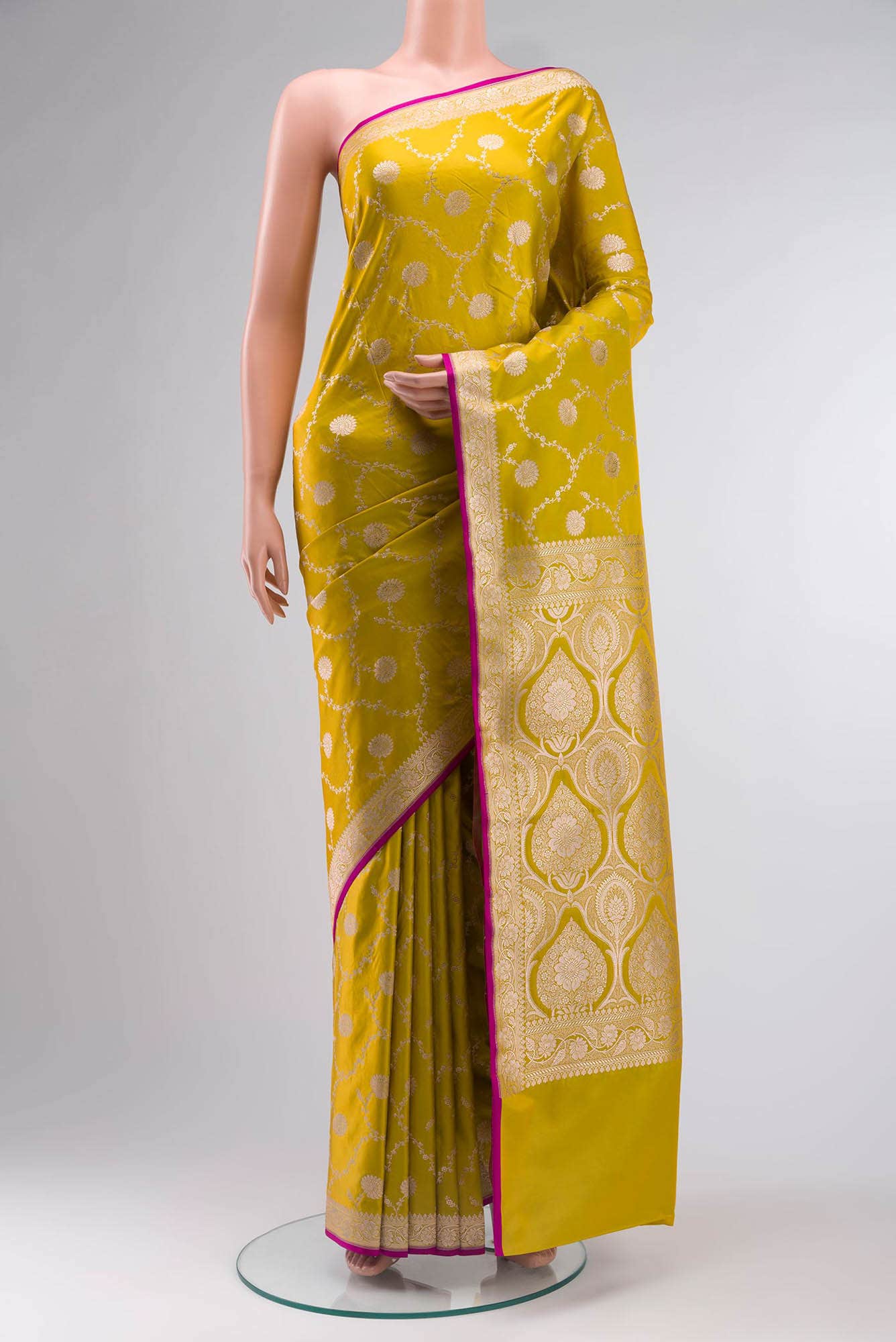 Green Blended Banarasi Silk Saree