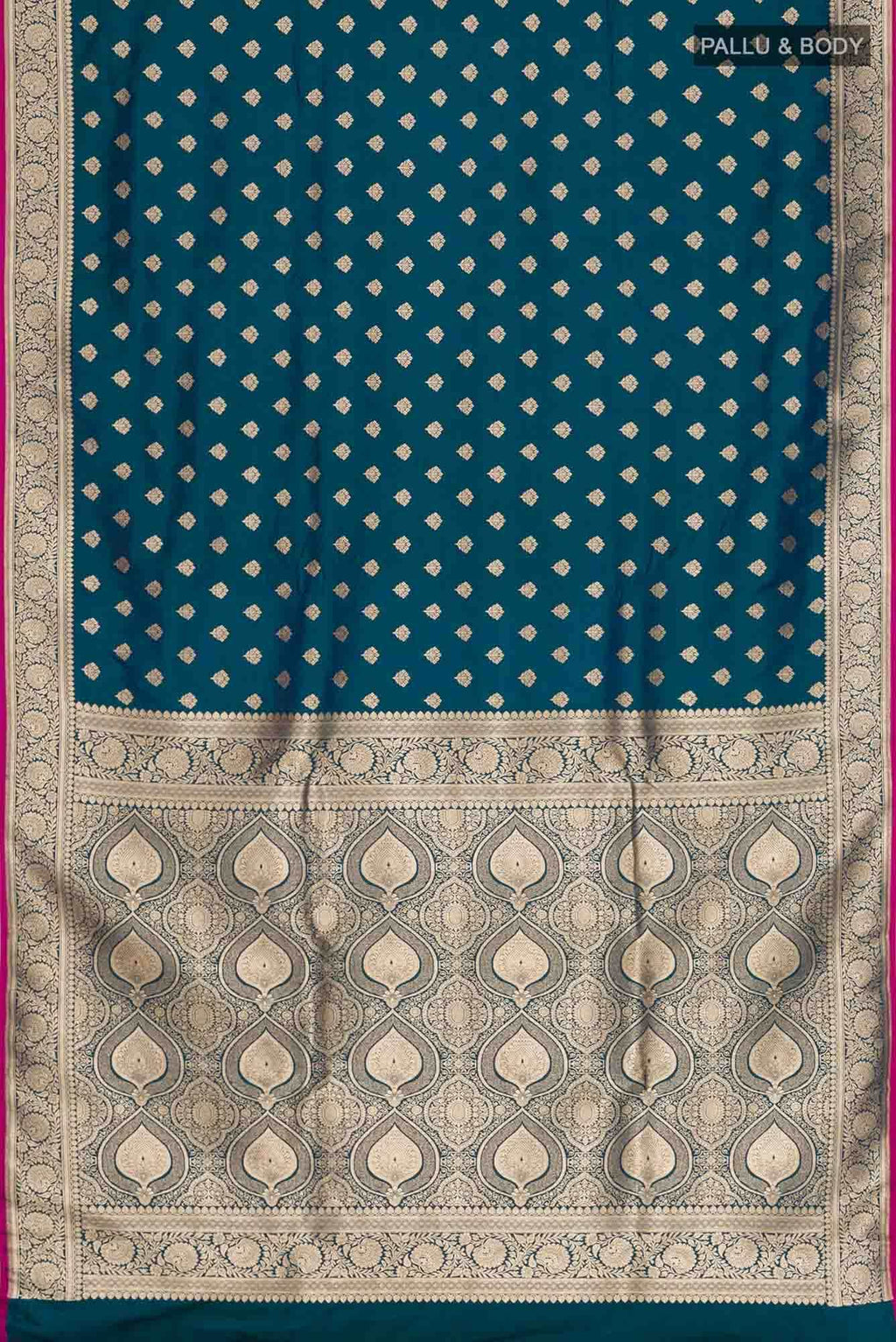 Blue Blended Banarasi Silk Saree