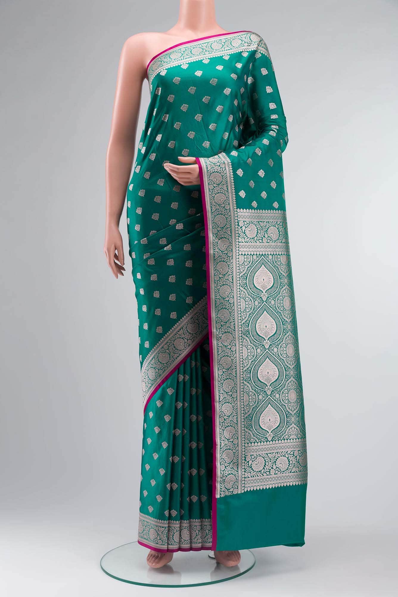 Green Blended Banarasi Silk Saree