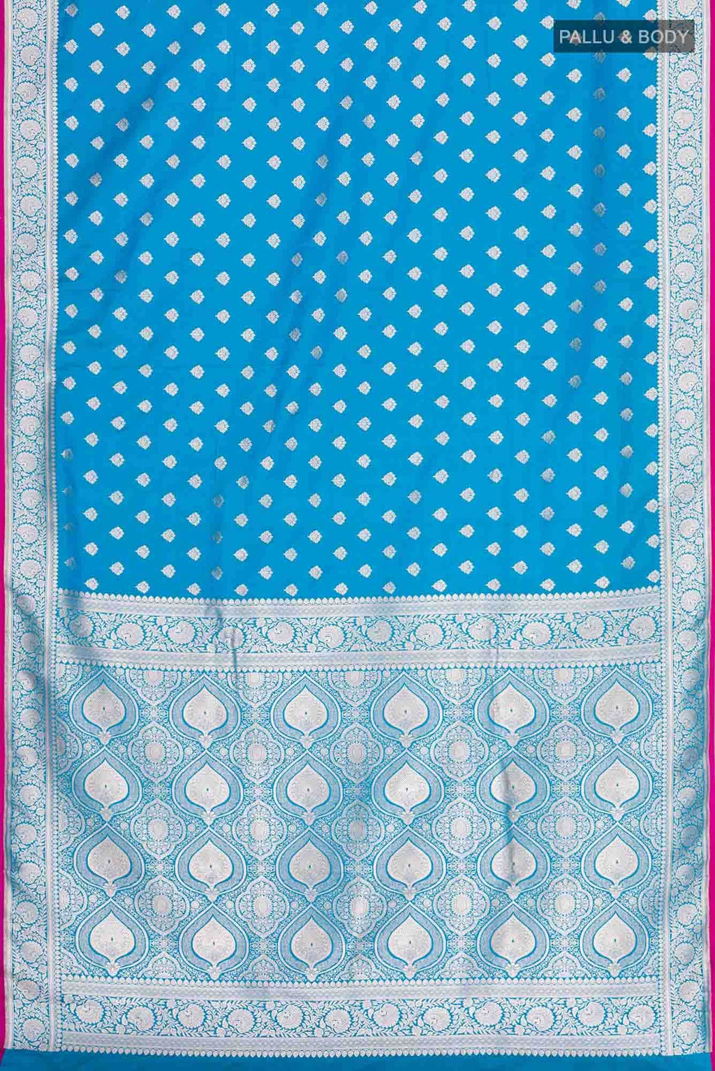 Blue Blended Banarasi Silk Saree