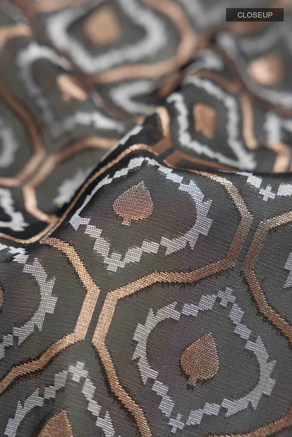 Black Banarasi Kora Silk Saree
