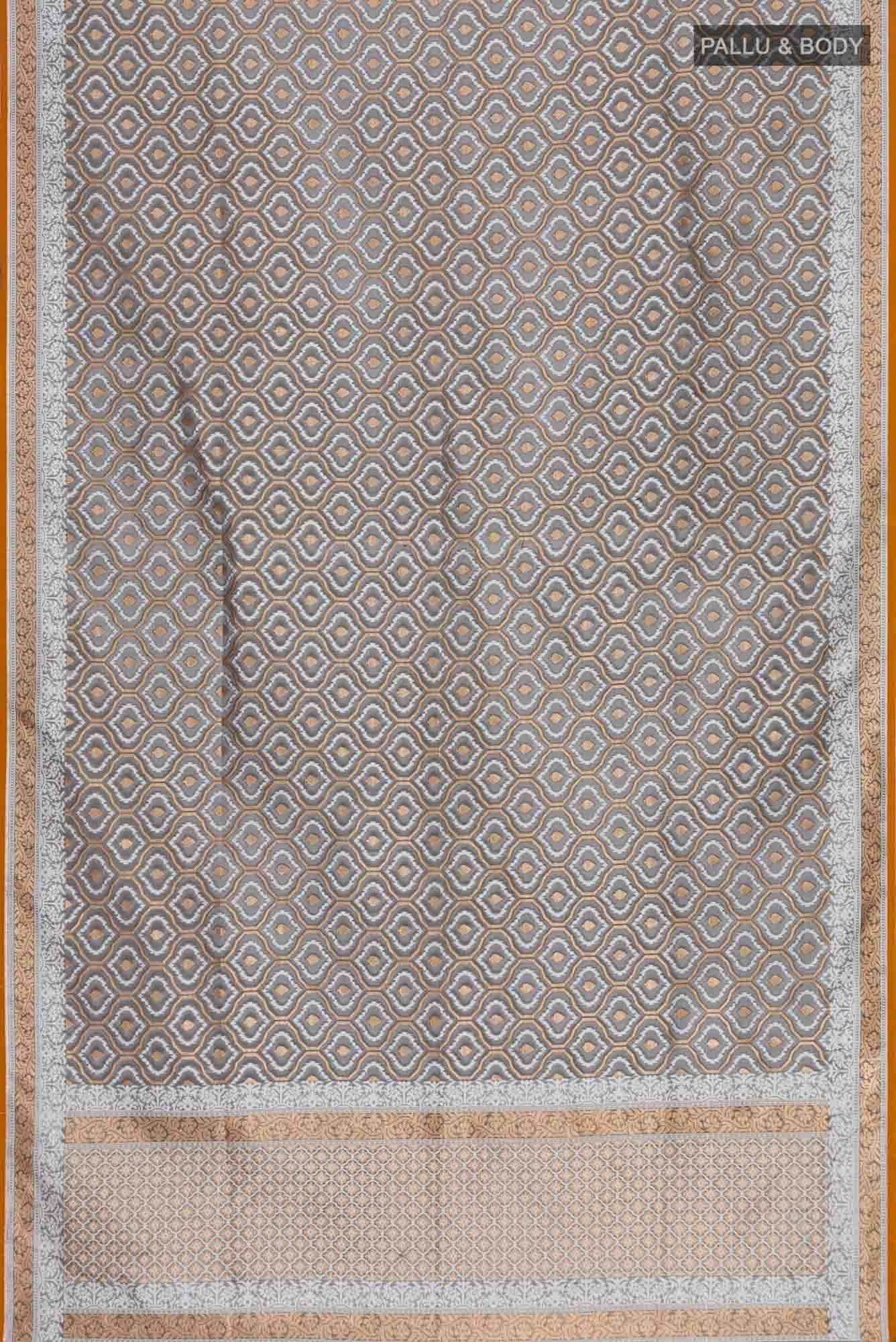 Black Banarasi Kora Silk Saree