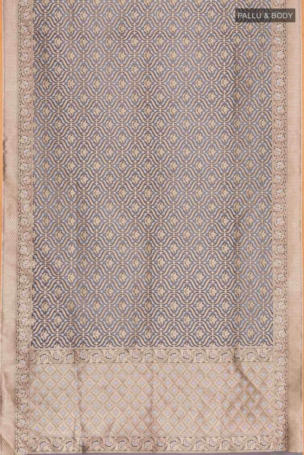 Black Banarasi Kora Silk Saree