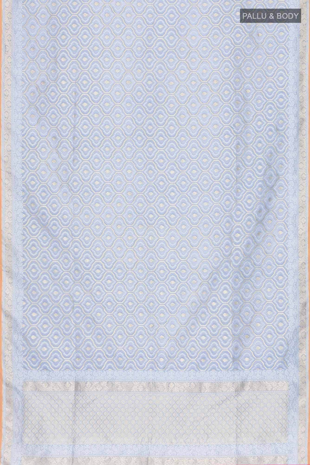 Blue Banarasi Kora Silk Saree