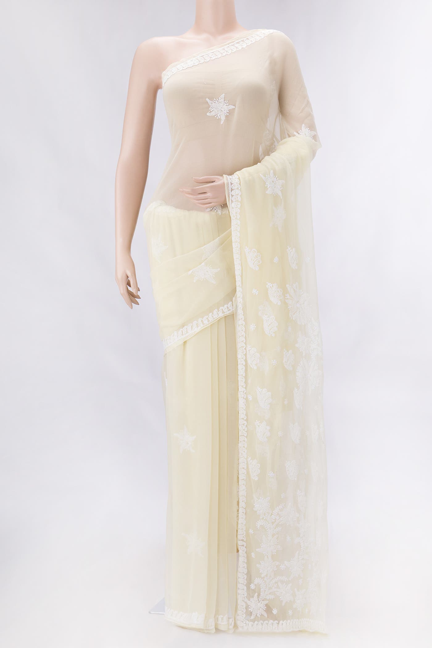 Lilac Dual Tone Mysore Georgette Saree