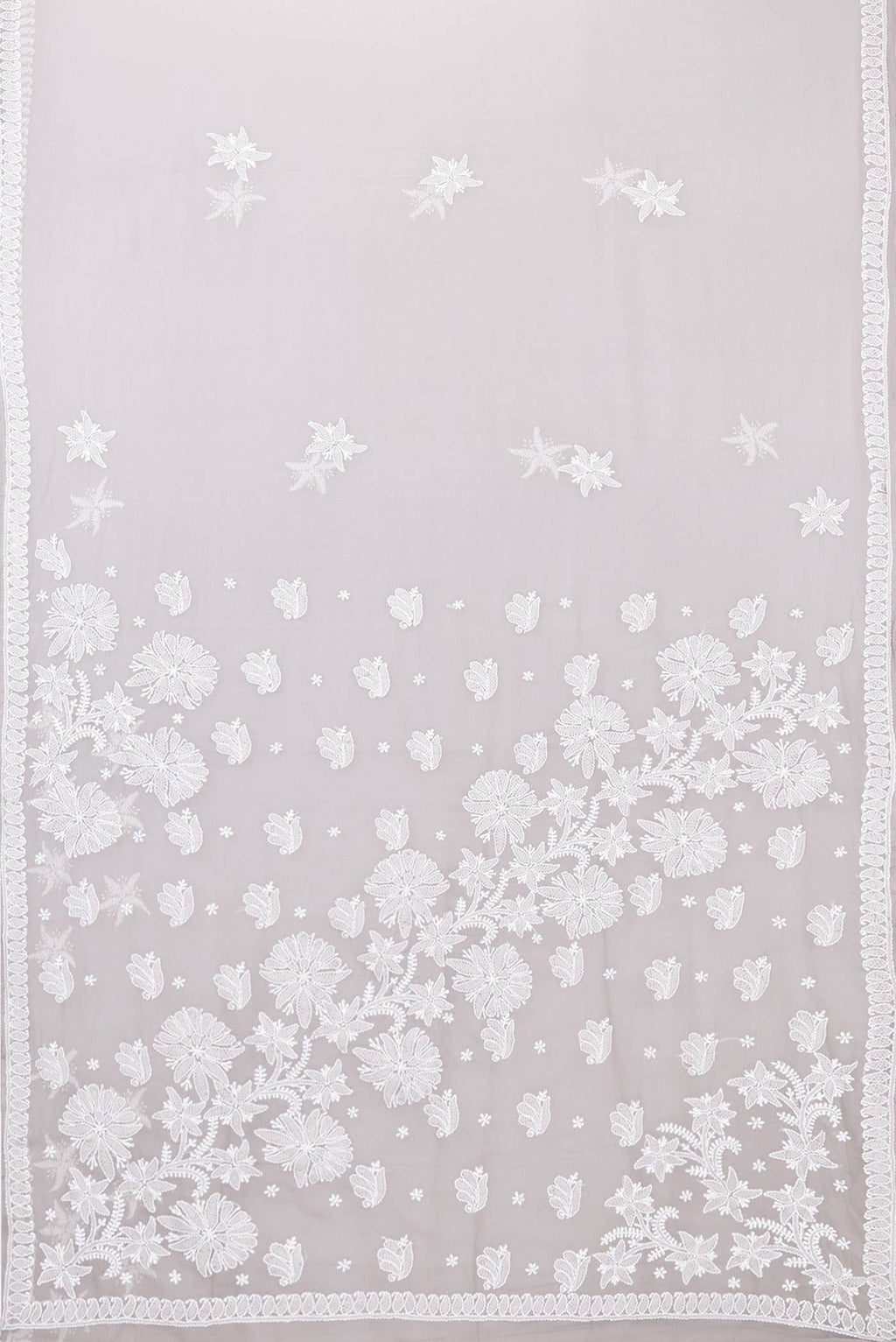 Grey Dual Tone Mysore Georgette Saree