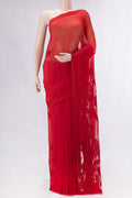 Red Dual Tone Mysore Georgette Saree