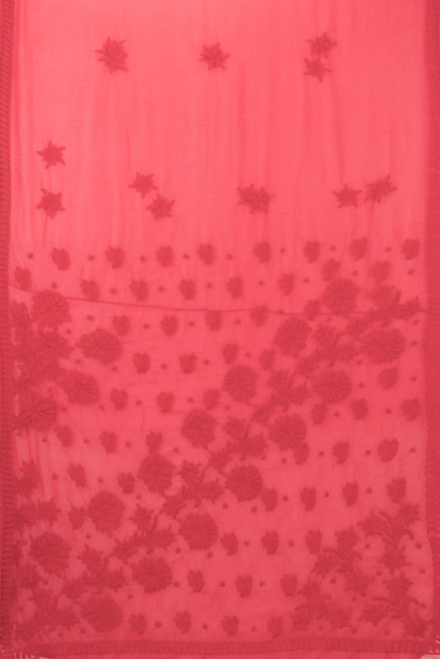 Red Dual Tone Mysore Georgette Saree