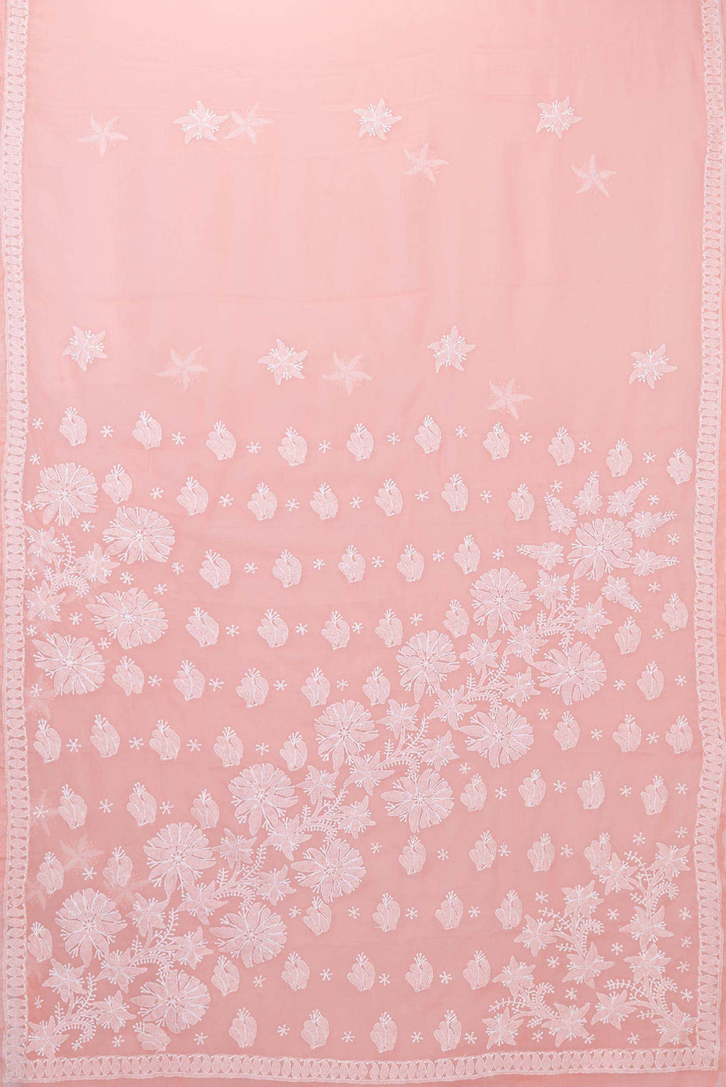 Peach Dual Tone Mysore Georgette Saree