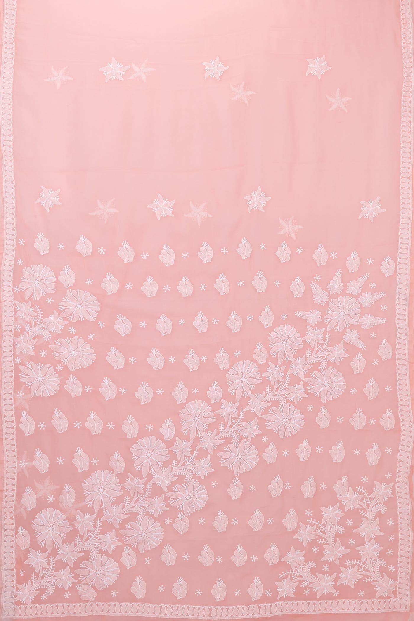 Peach Dual Tone Mysore Georgette Saree