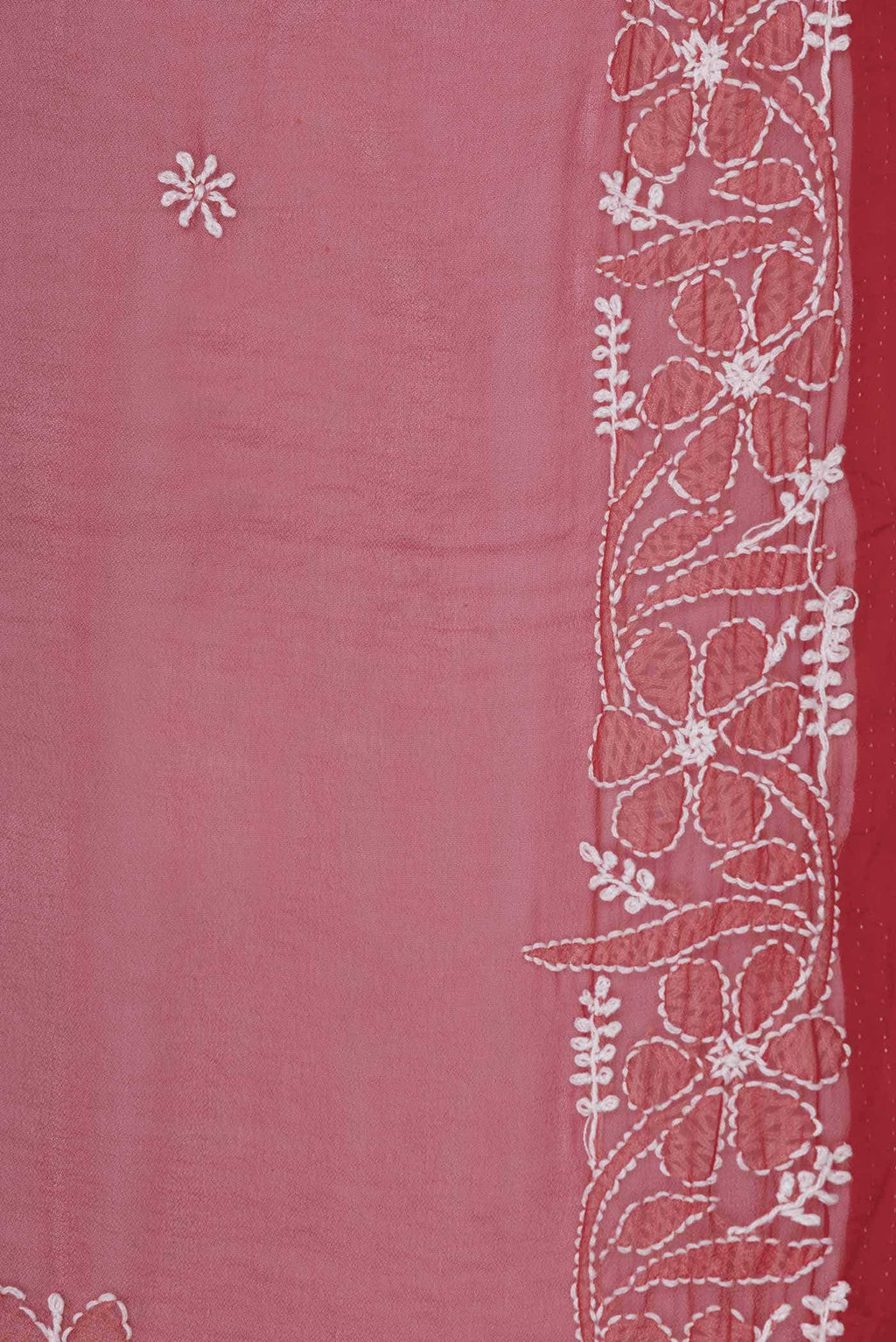 Red Dual Tone Mysore Georgette Saree