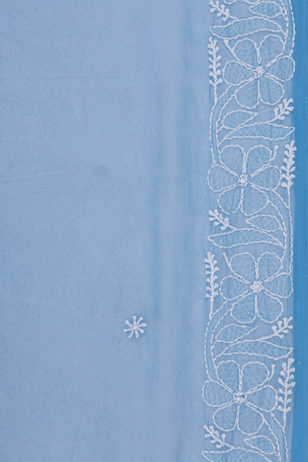 Light Blue Dual Tone Mysore Georgette Saree