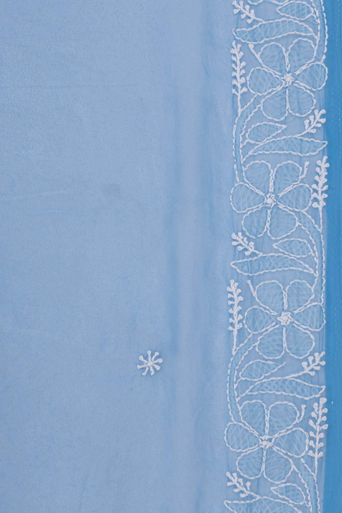 Light Blue Dual Tone Mysore Georgette Saree