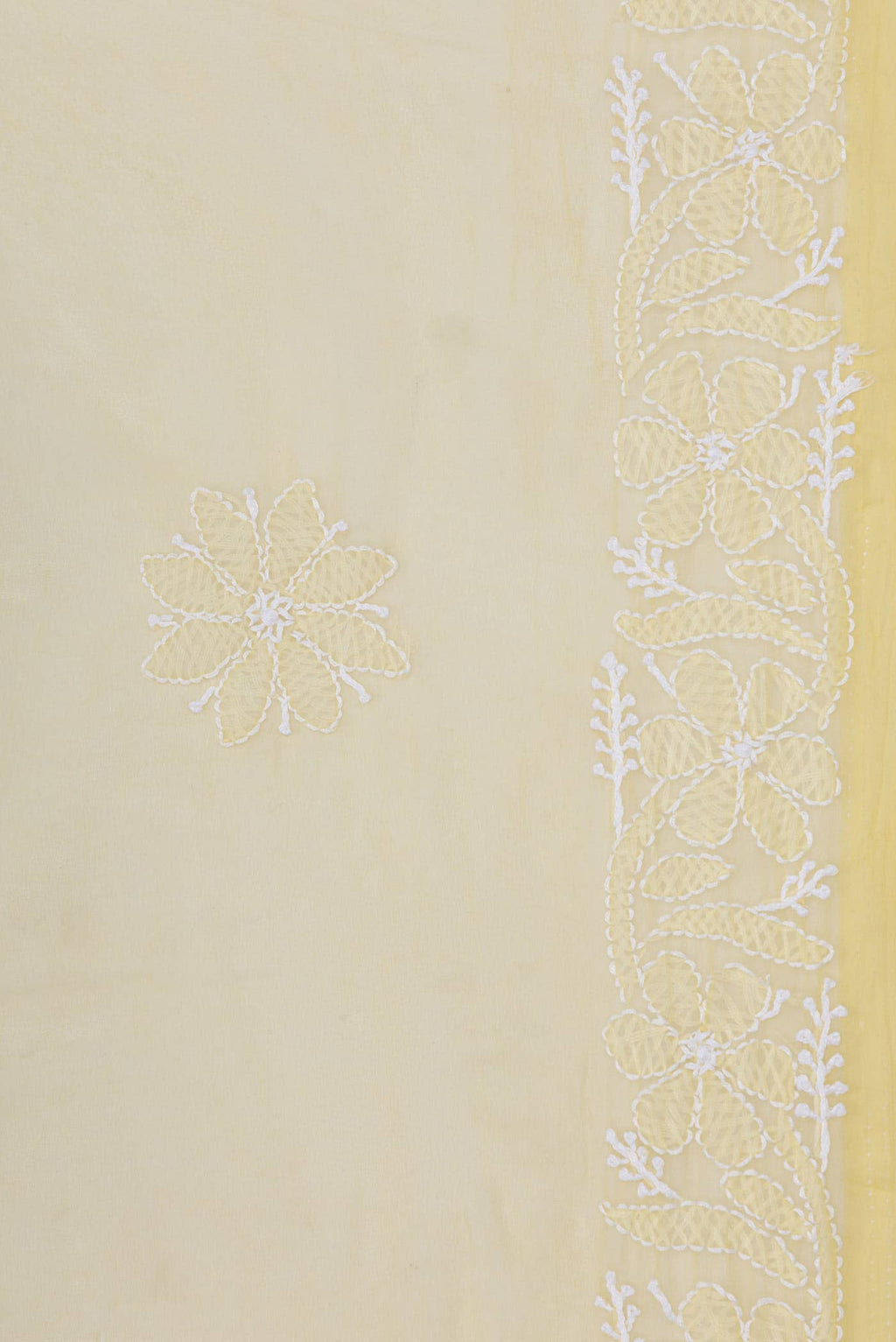 Yellow Dual Tone Mysore Georgette Saree