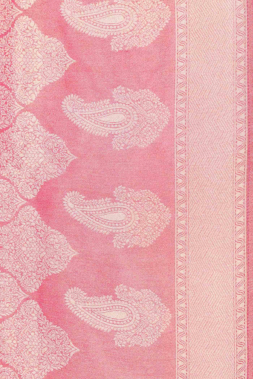 Pink Dual Tone Blended Banarasi Silk Saree