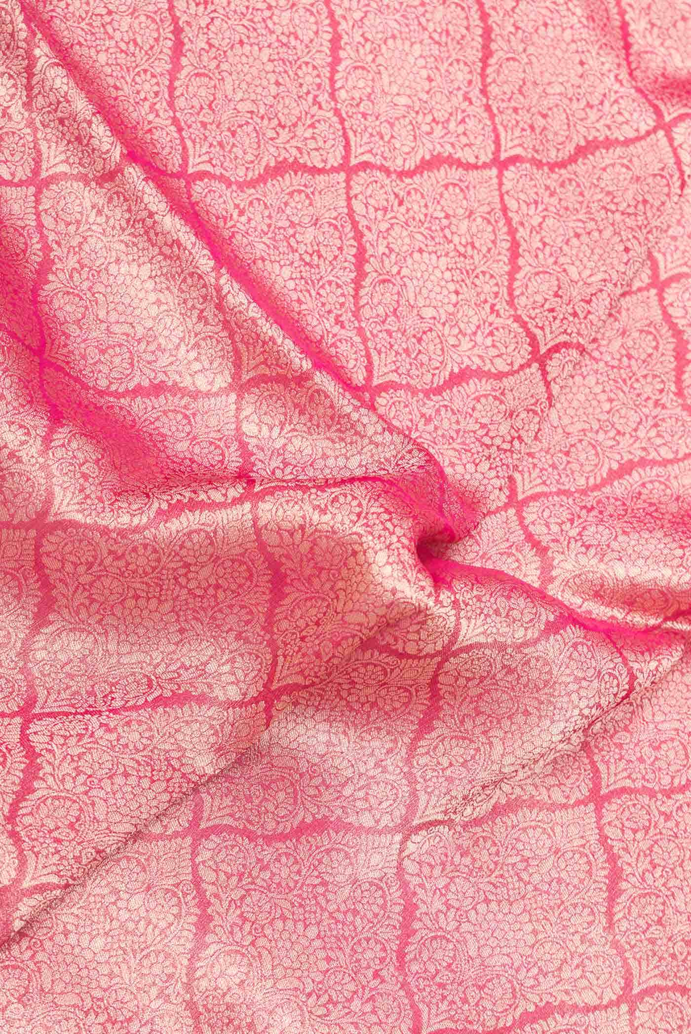Pink Dual Tone Blended Banarasi Silk Saree