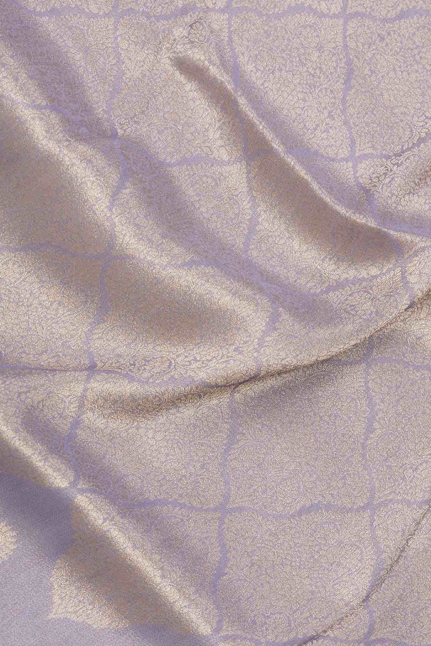 Grey Dual Tone Blended Banarasi Silk Saree