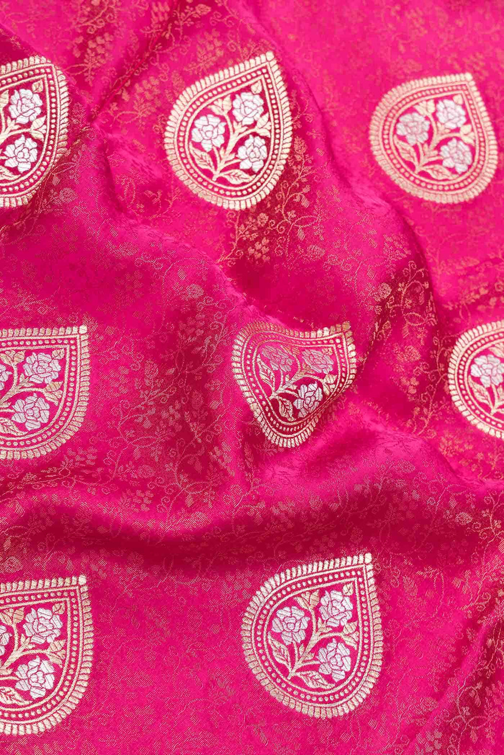 Pink Dual Tone Blended Banarasi Silk Saree