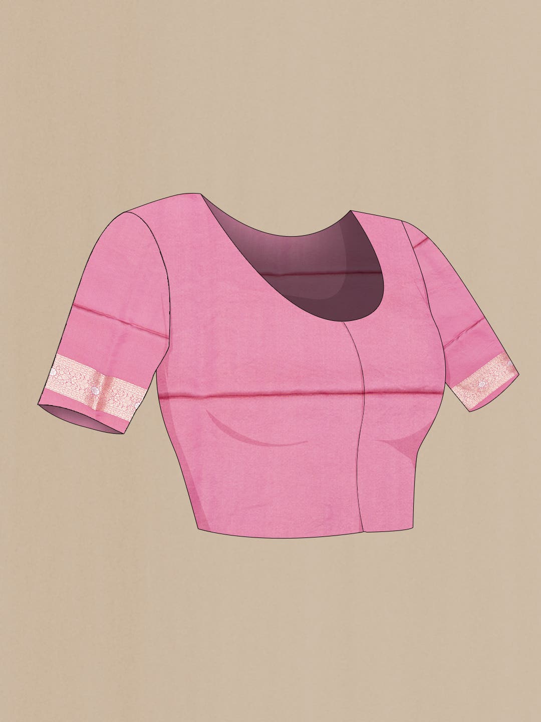 Pink Dual Tone Blended Banarasi Silk Saree