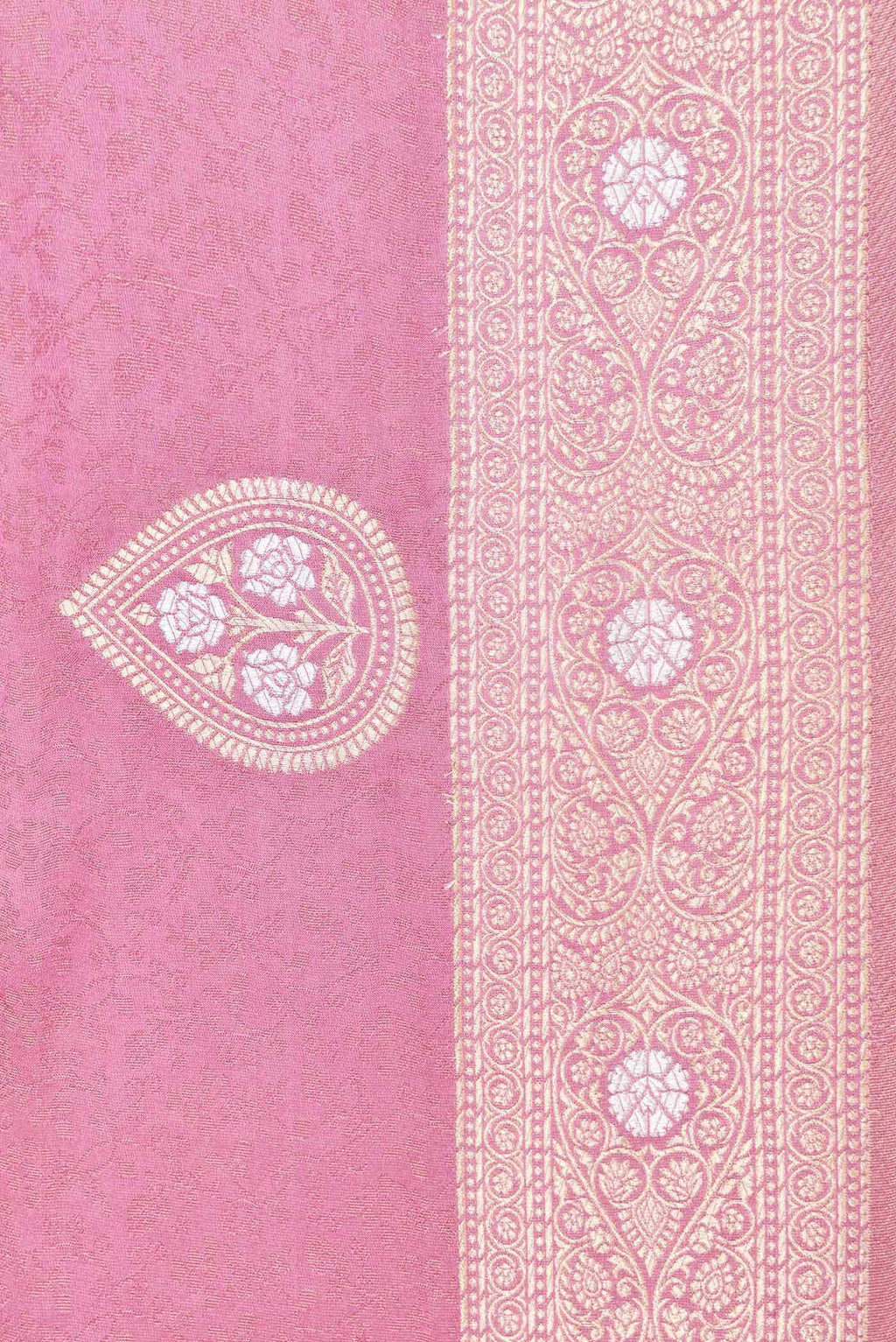 Pink Dual Tone Blended Banarasi Silk Saree