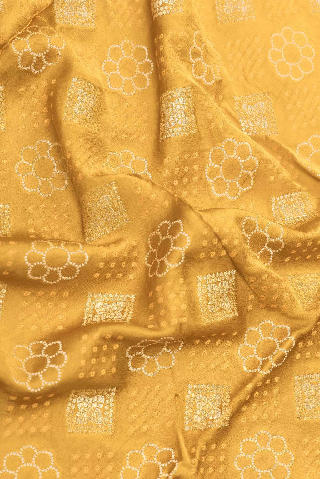 Mustard Dual Tone Blended Banarasi Silk Saree
