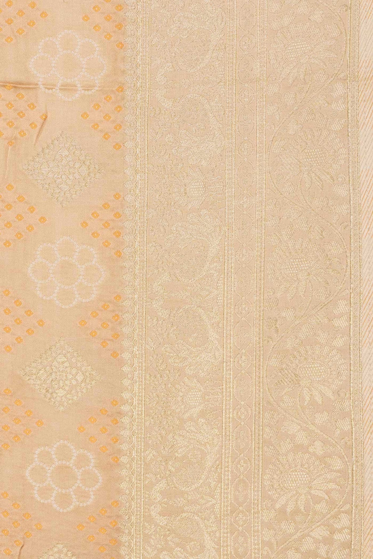 Sandal Dual Tone Blended Banarasi Silk Saree