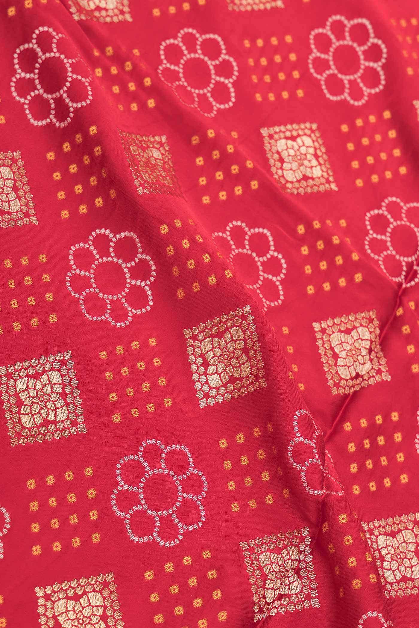 Red Dual Tone Blended Banarasi Silk Saree