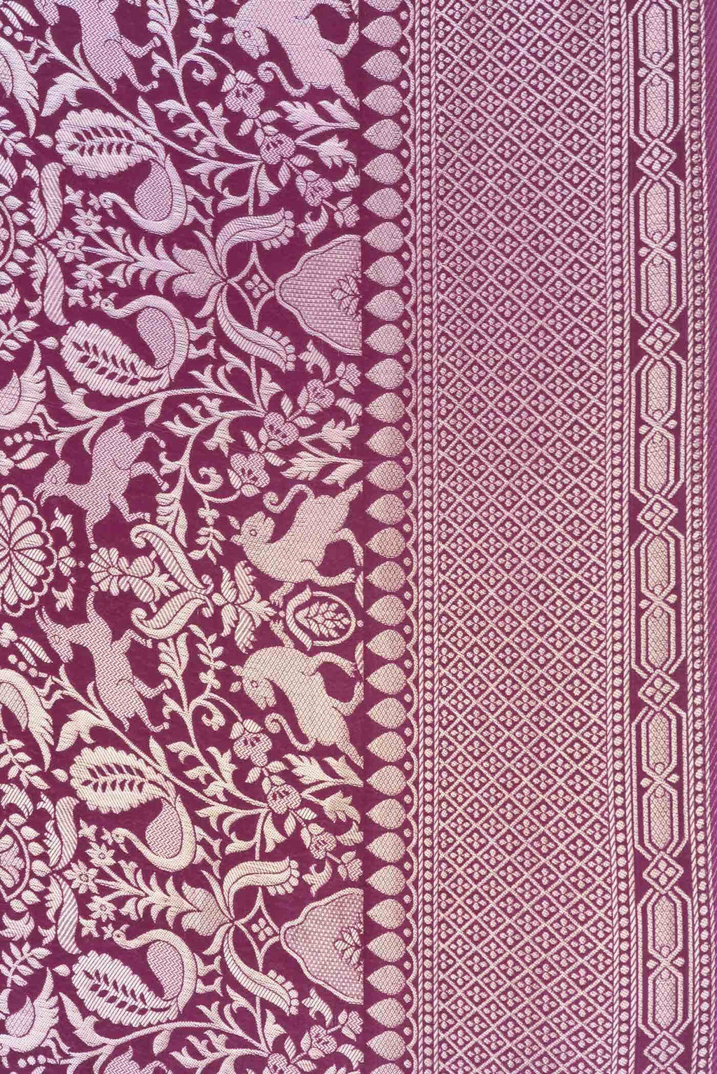 Burgundy Dual Tone Blended Banarasi Silk Saree