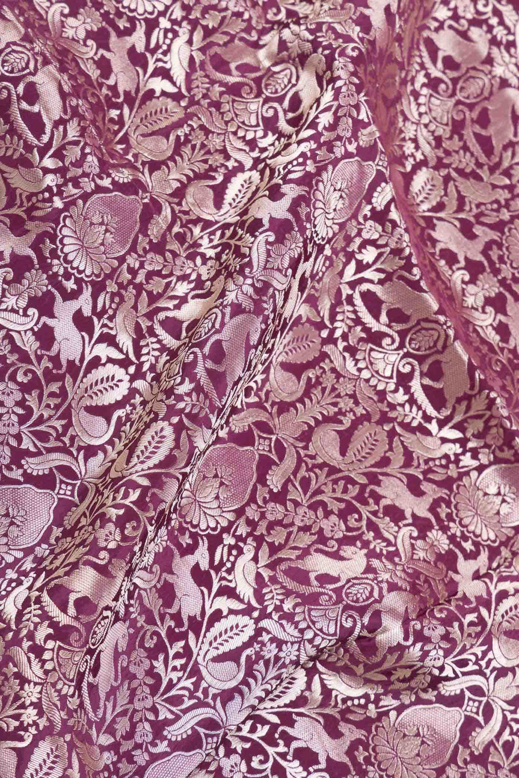 Burgundy Dual Tone Blended Banarasi Silk Saree