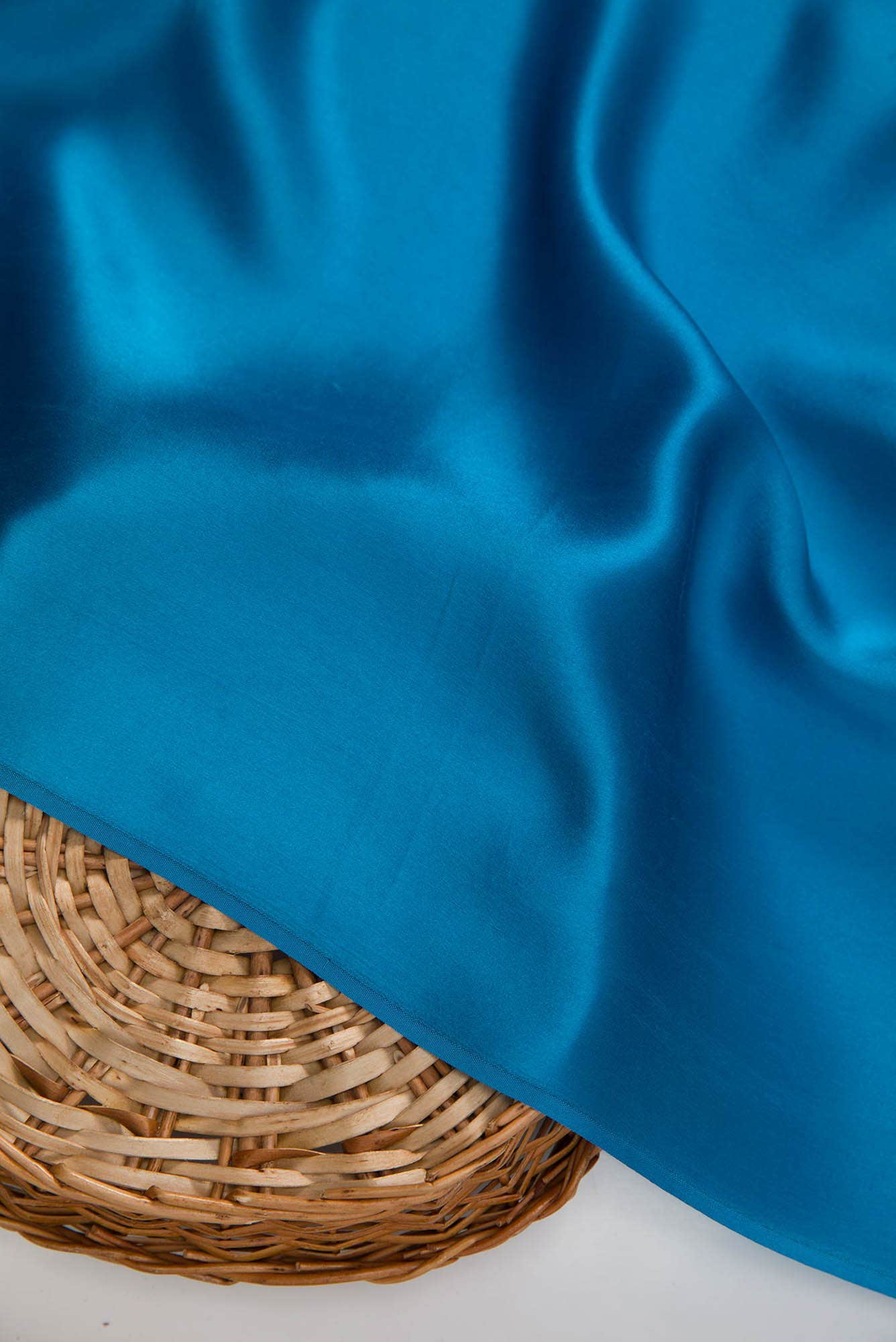 Blue Crepe Dress Material