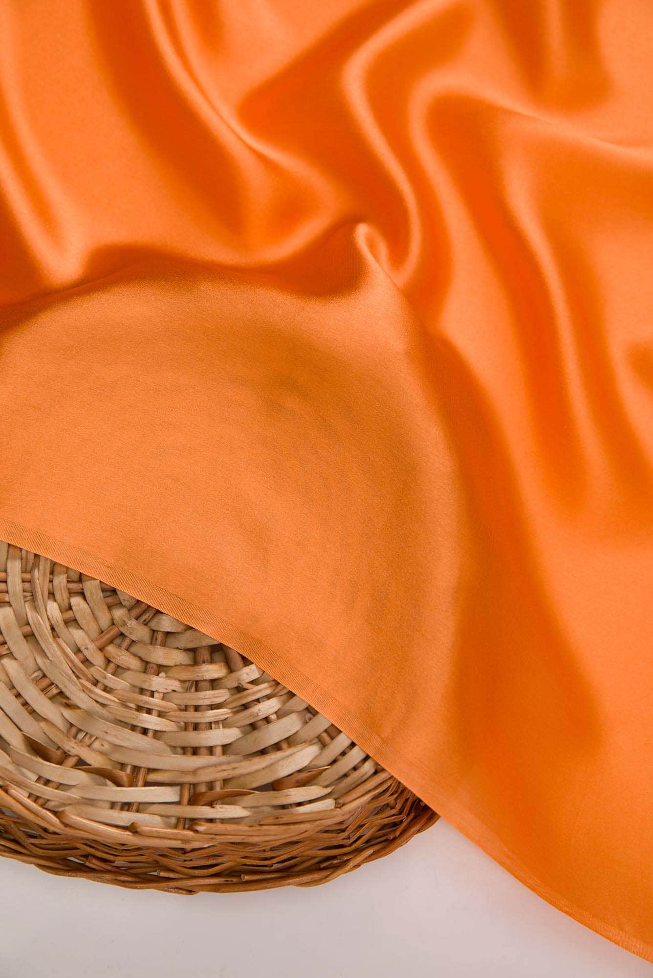Orange Crepe Dress Material