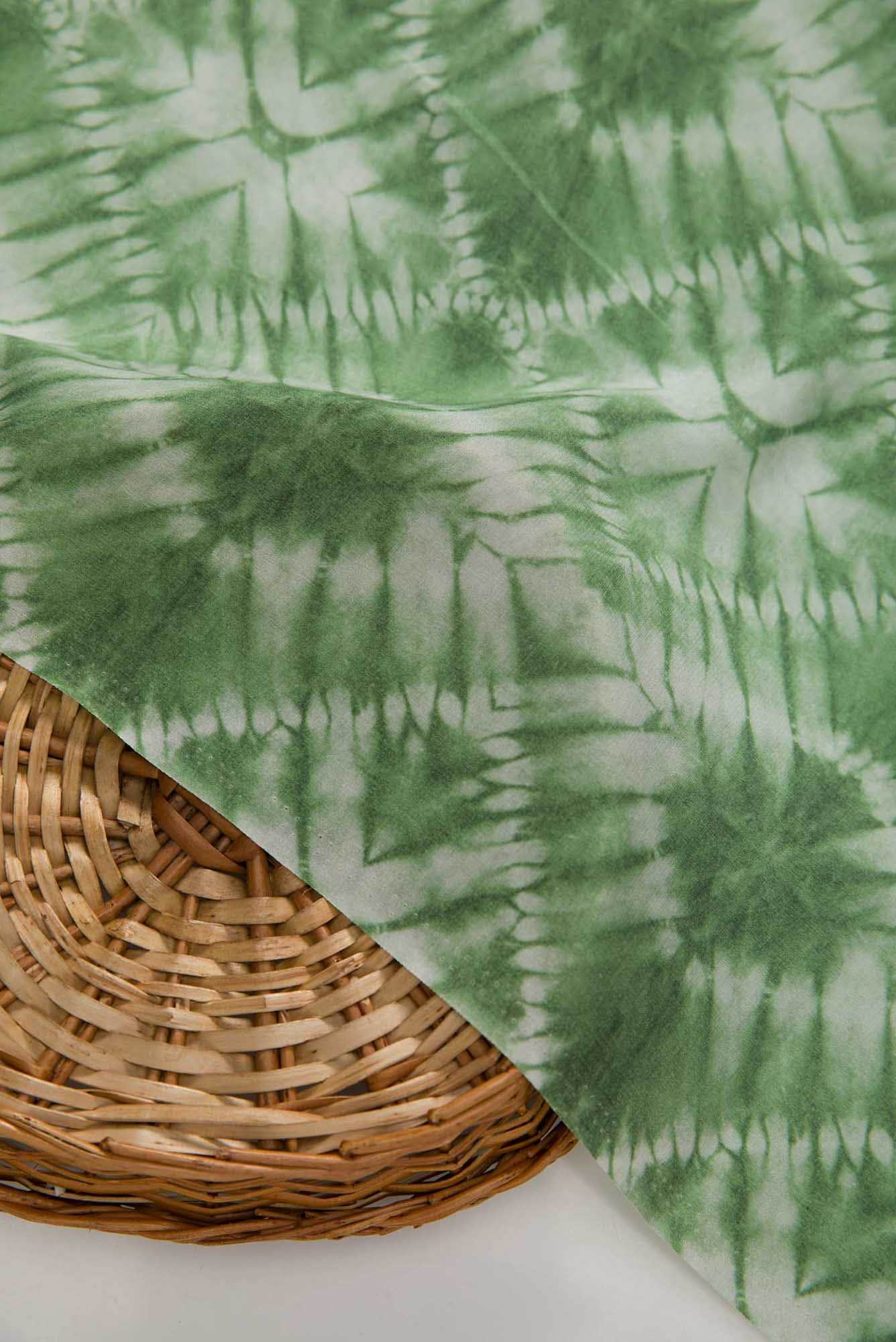 Green Crepe Dress Material
