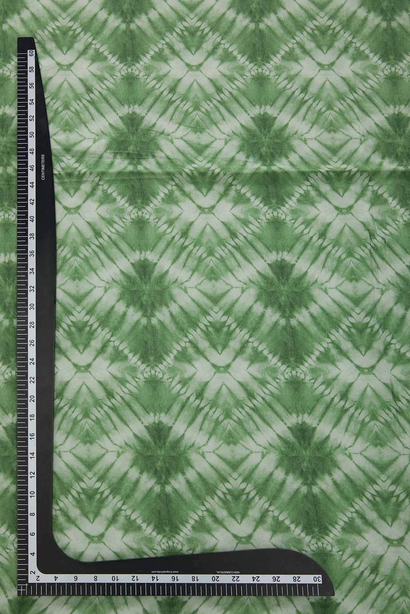 Green Crepe Dress Material
