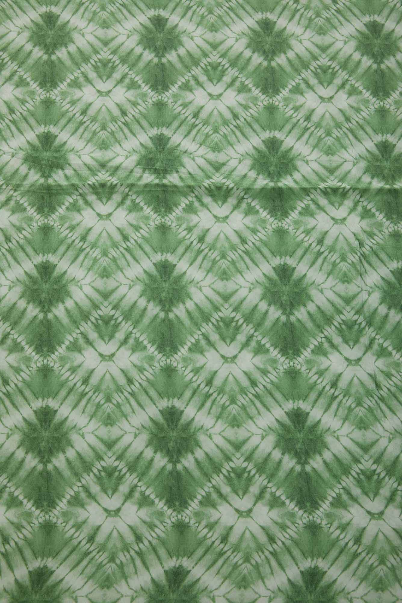 Green Crepe Dress Material