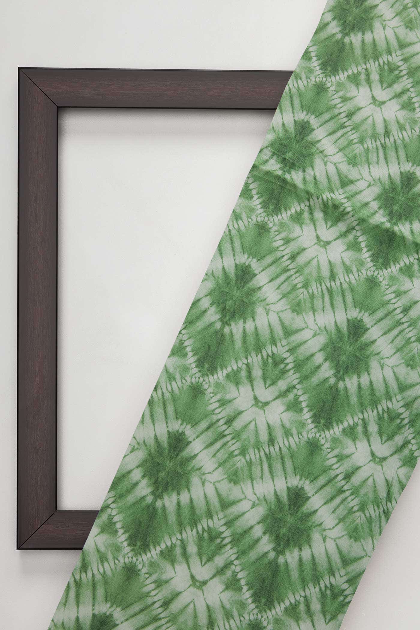 Green Crepe Dress Material