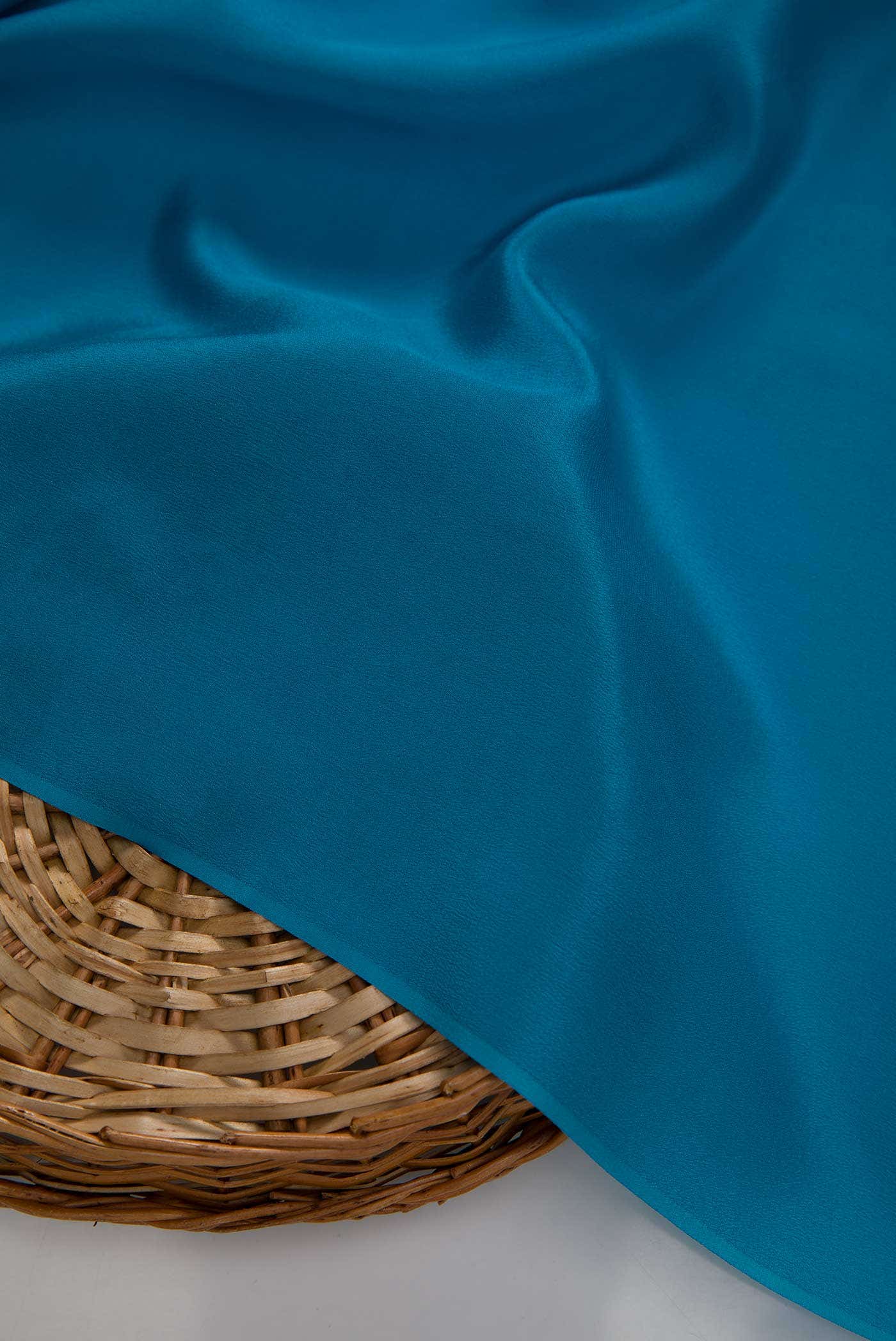 Blue Crepe Dress Material