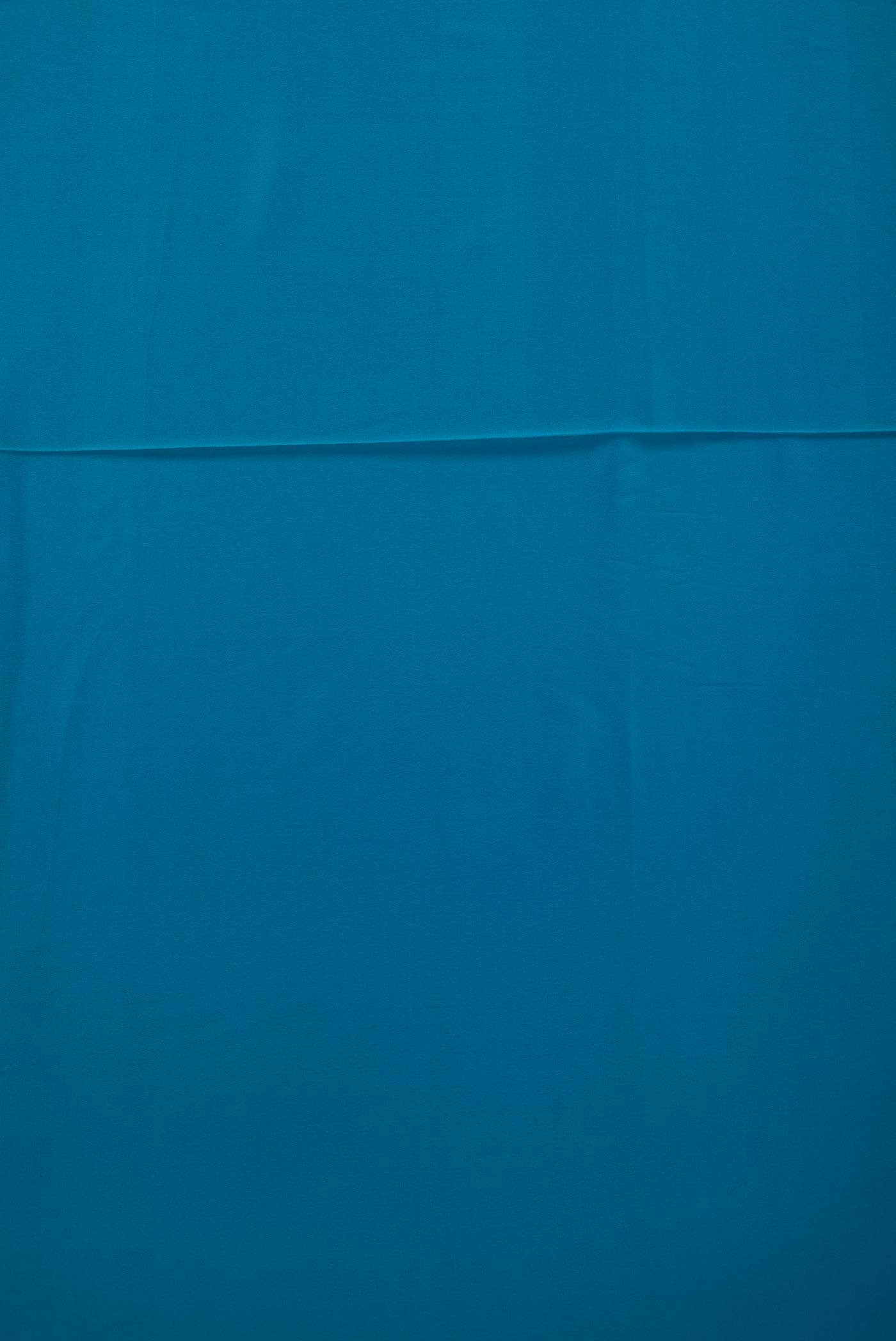 Blue Crepe Dress Material