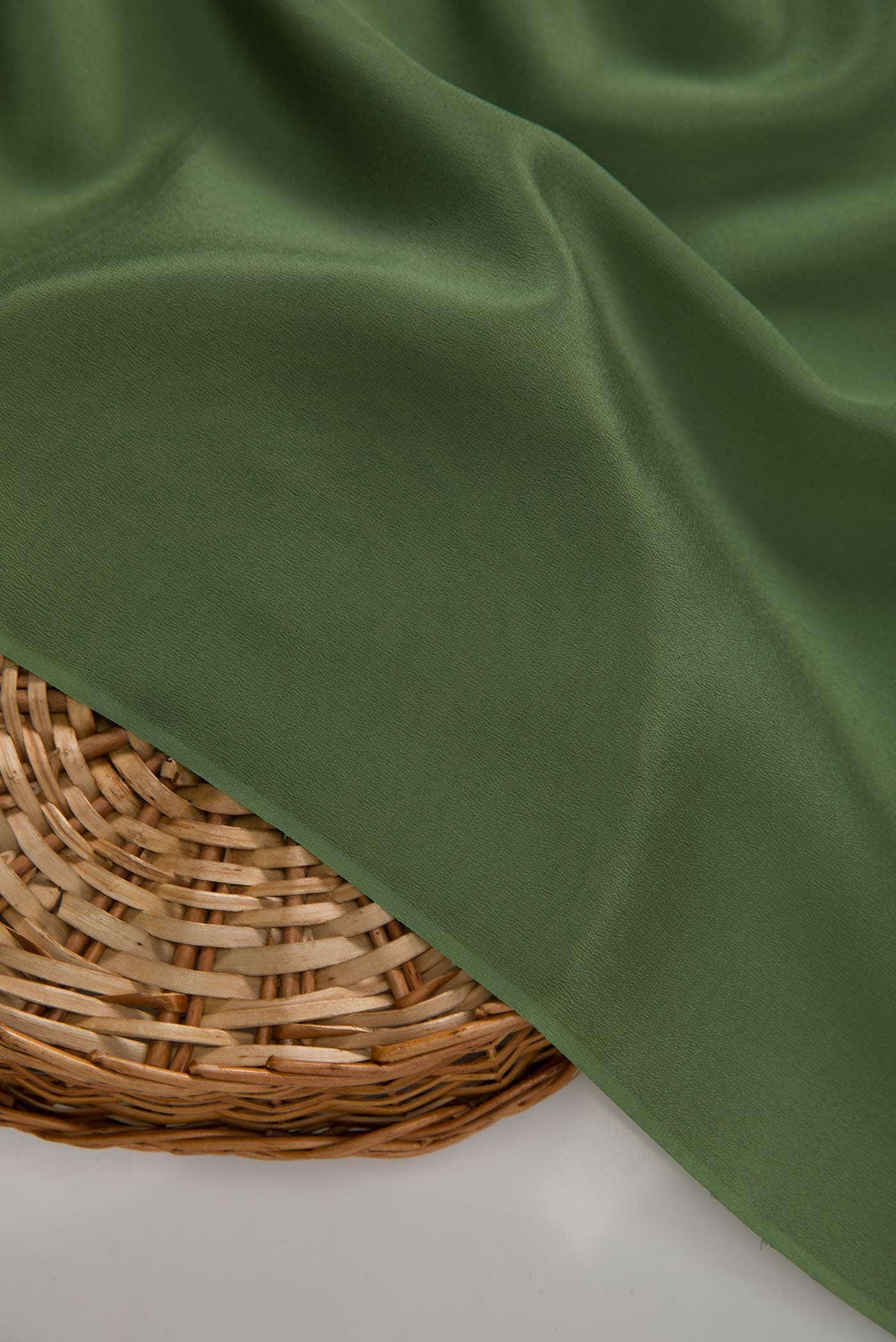 Green Crepe Dress Material