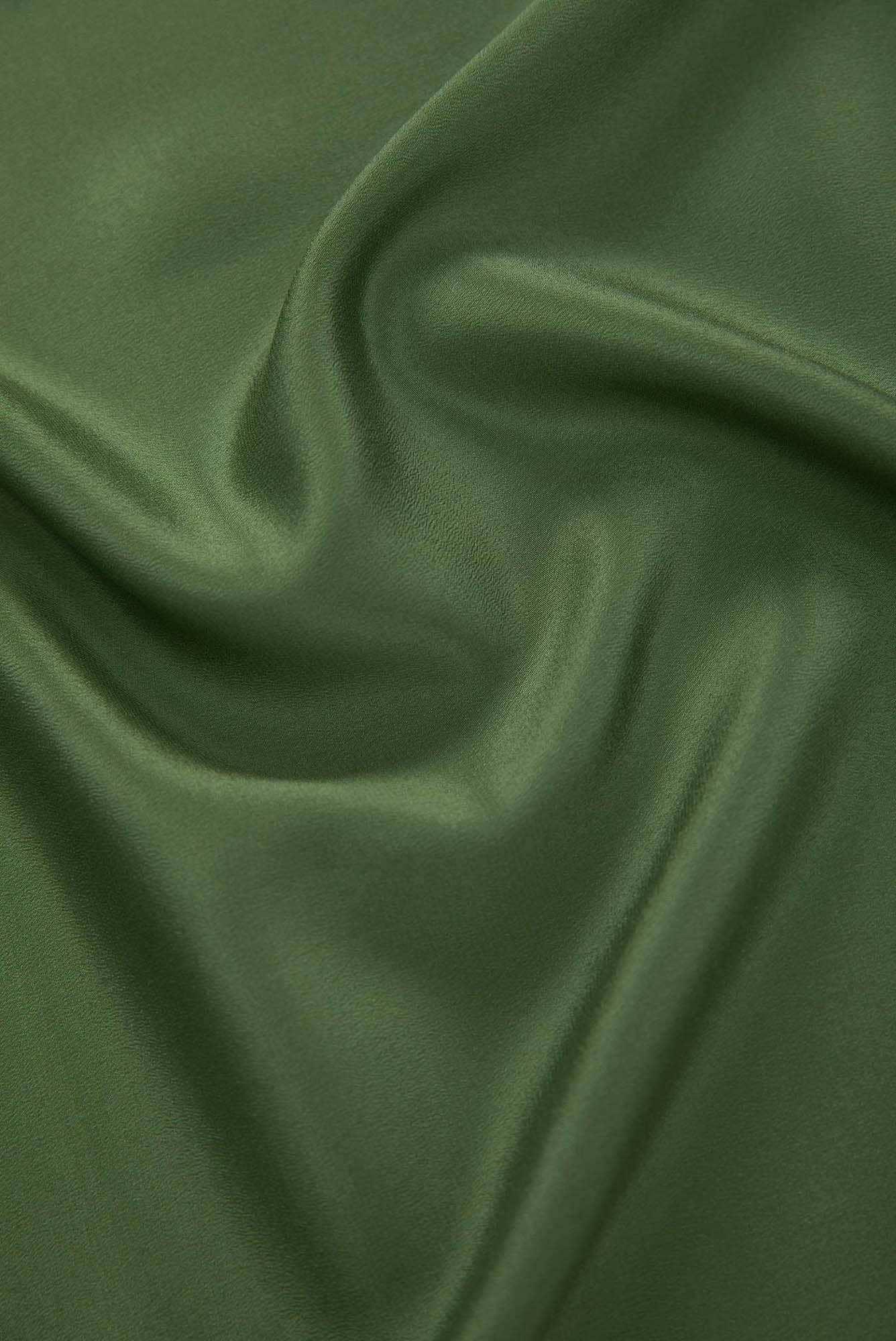 Green Crepe Dress Material