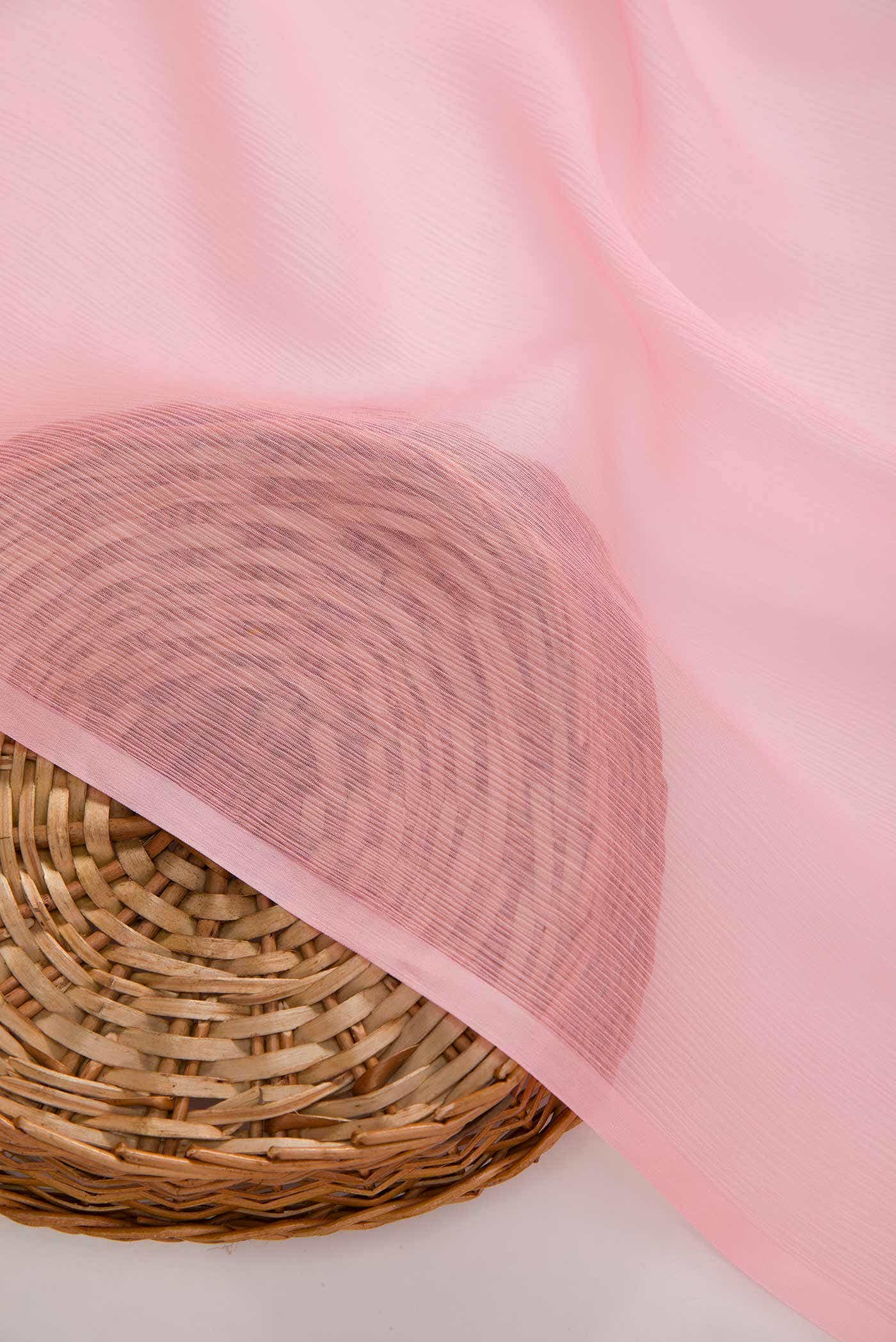 Peach Chiffon Dress Material