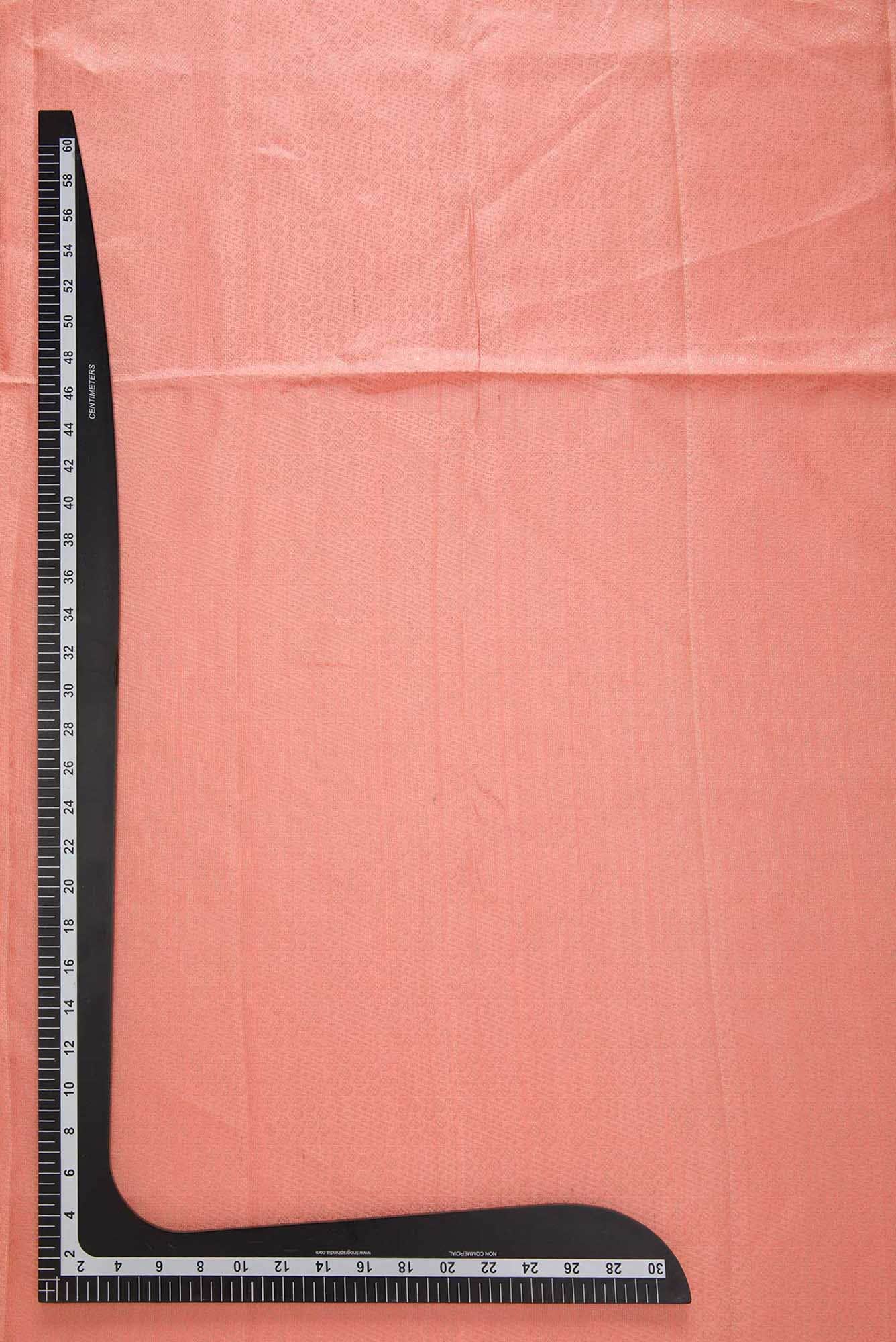 Peach Kanchipuram Silk Dress Material