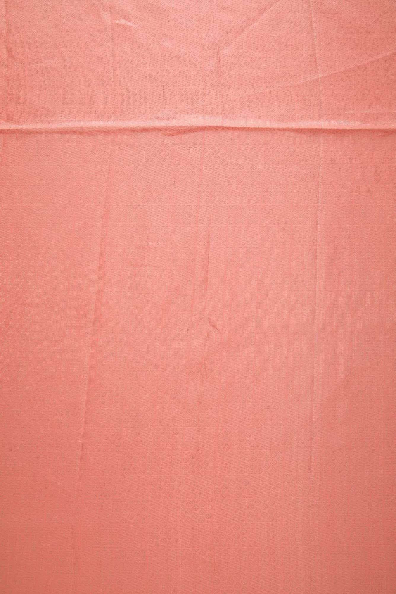 Peach Kanchipuram Silk Dress Material