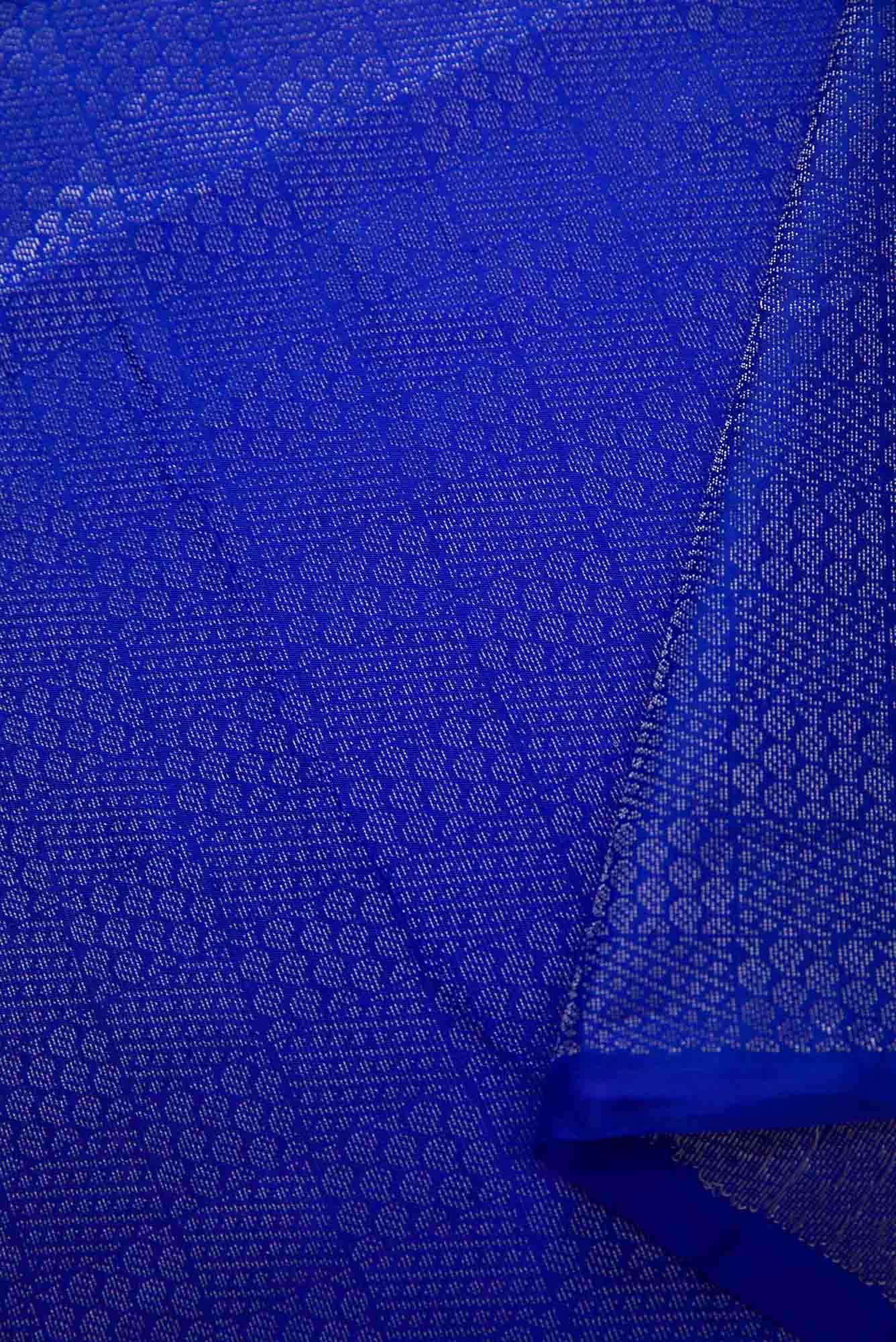 Royal Blue Kanchipuram Silk Dress Material