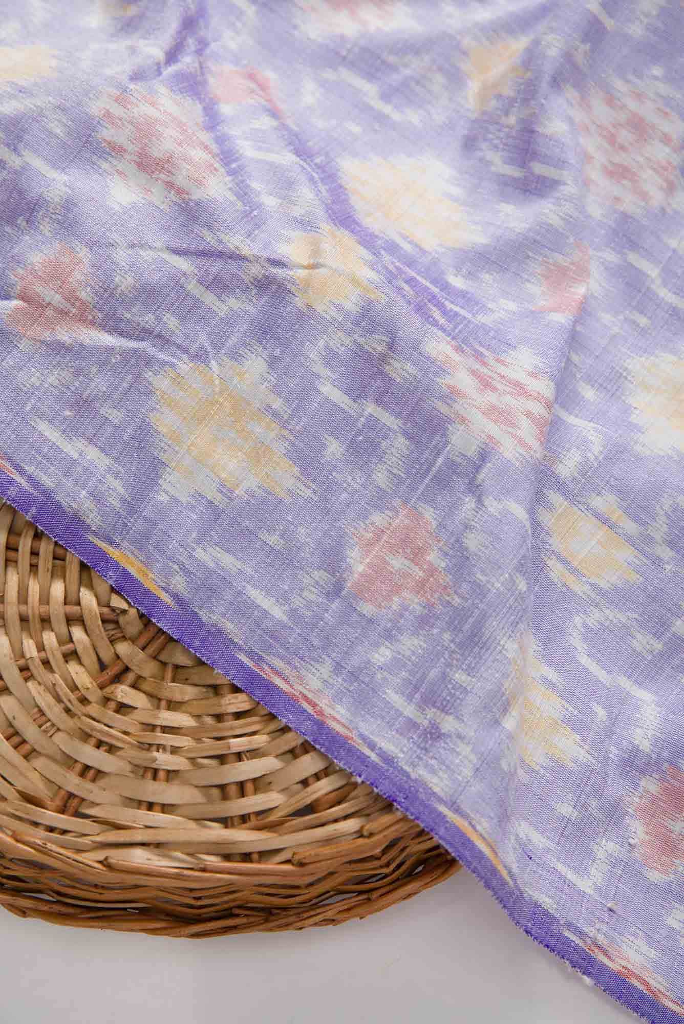 Lavender Raw Silk Dress Material