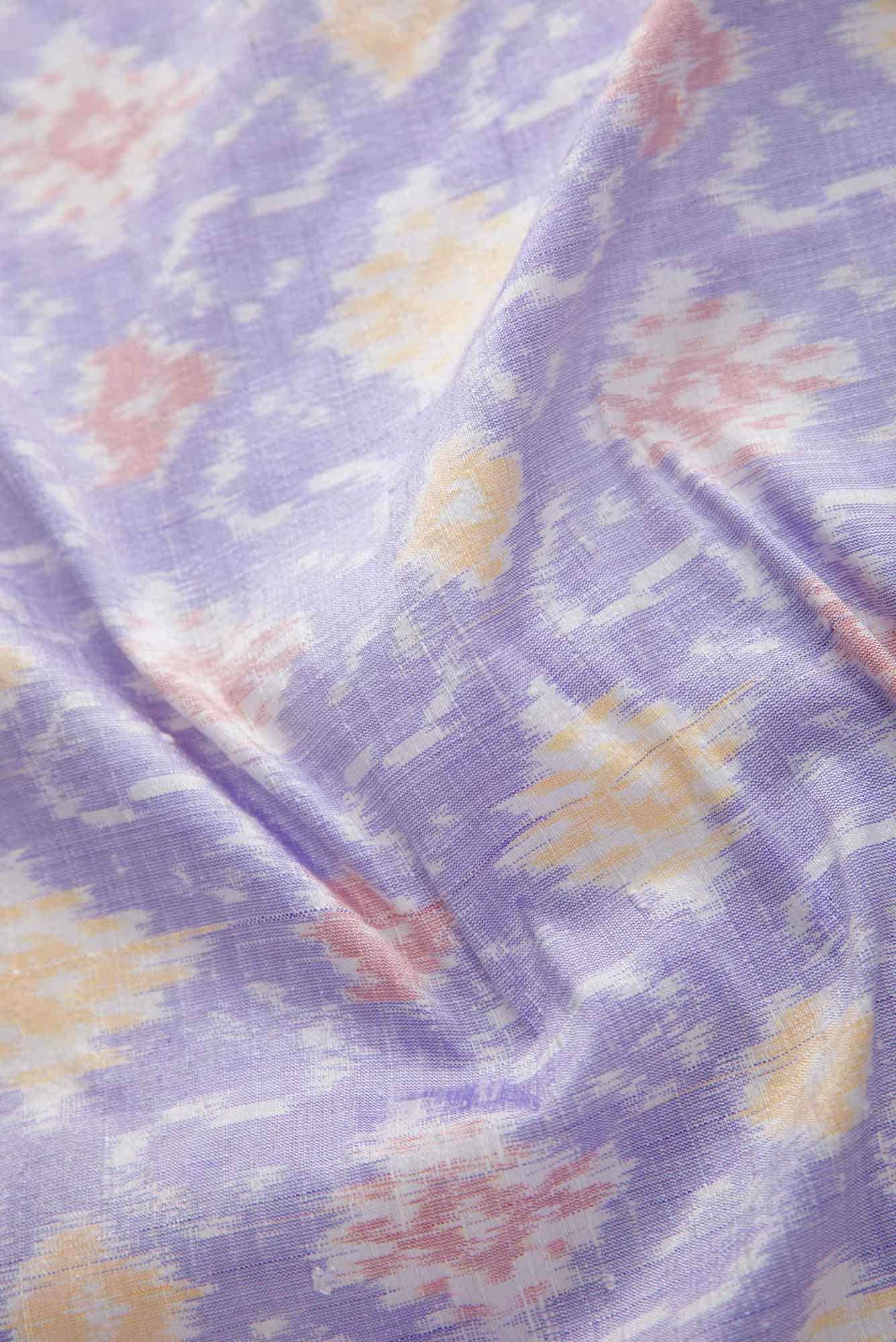 Lavender Raw Silk Dress Material