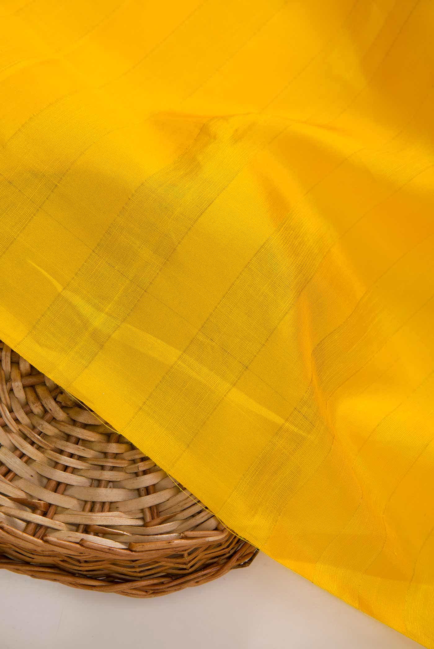 Yellow Kanchipuram Silk Dress Material
