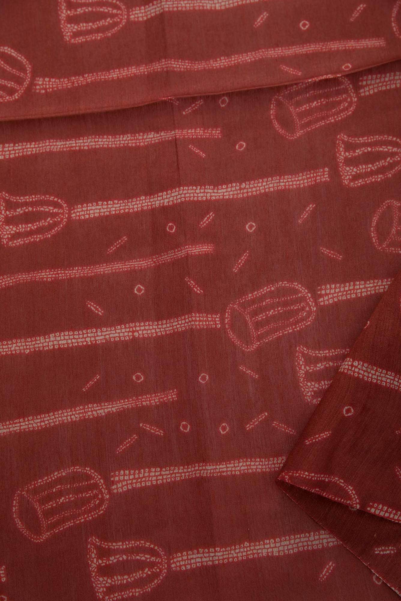 Maroon Chanderi Silk Dress Material